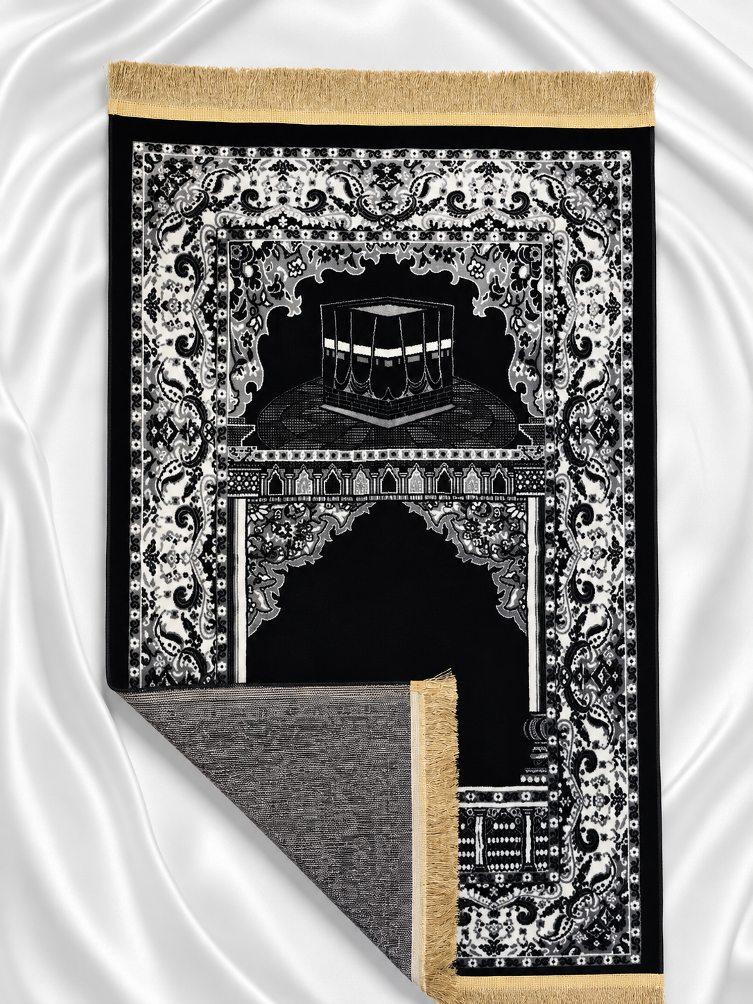 الأصيل · Al Aseel — Heritage Prayer Mat | Kaaba Edition